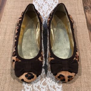 Lauren Ralph Lauren Animal Fur Ballet Flats 8.5